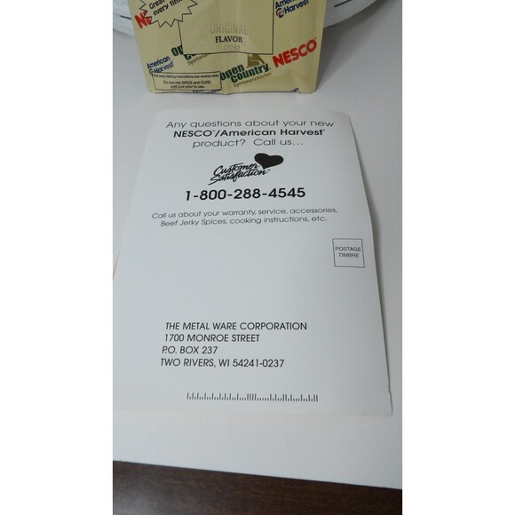 Nesco American Harvest Food Dehydrator Jerky Maker 4 Tray w Recipe & Instruction - Picture 8 of 12